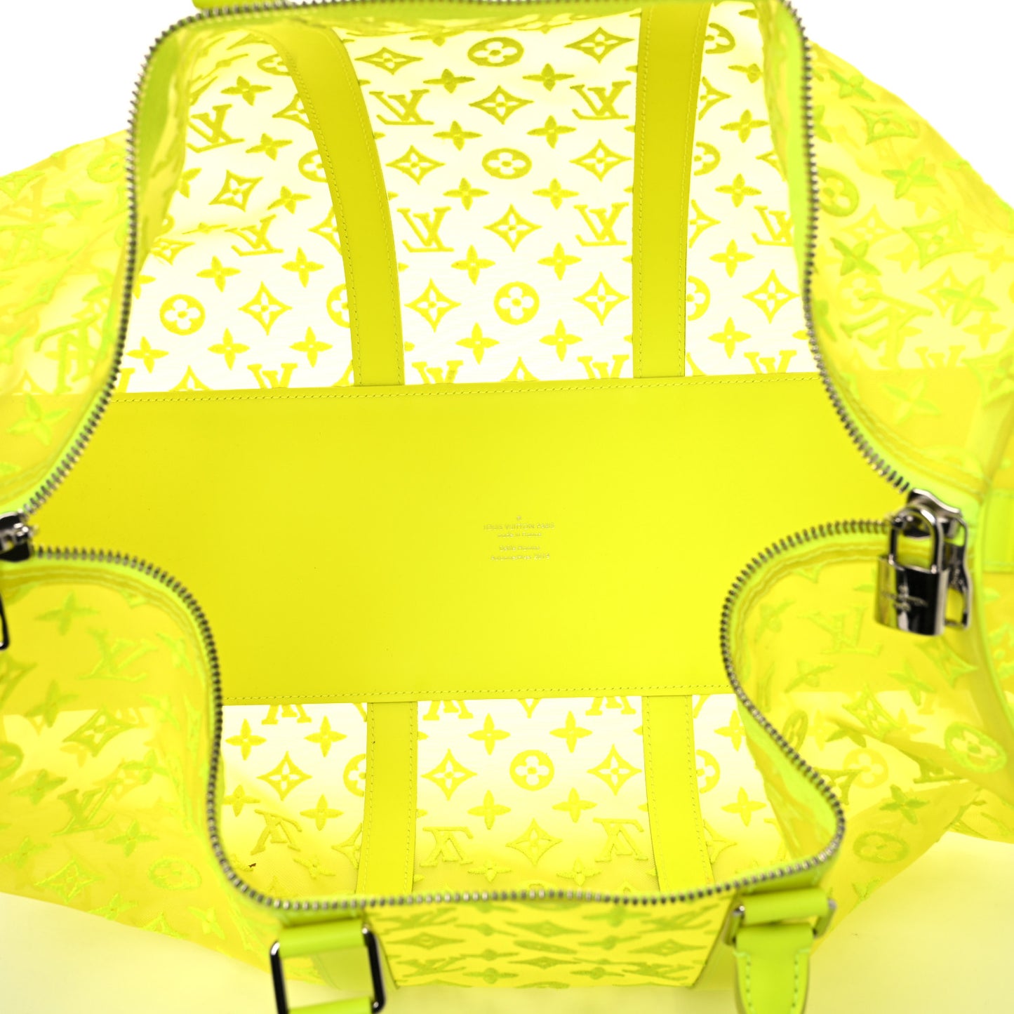 Monogram Fluo See Through Keepall Bandouliere 50 Yellow