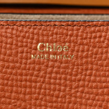 Chloe Grained Calfskin Lambskin Bi-Color Drew Shoulder Bag Orange Mustard 5 of 9