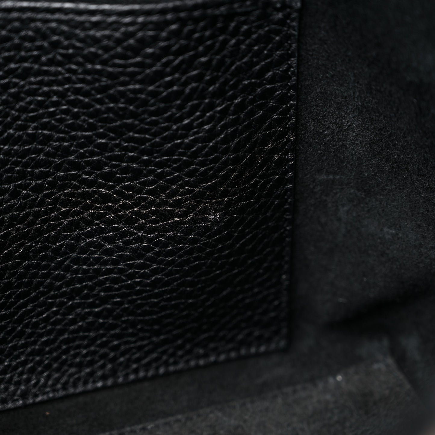 Grained Calfskin Small Rockstud Shoulder Tote Black