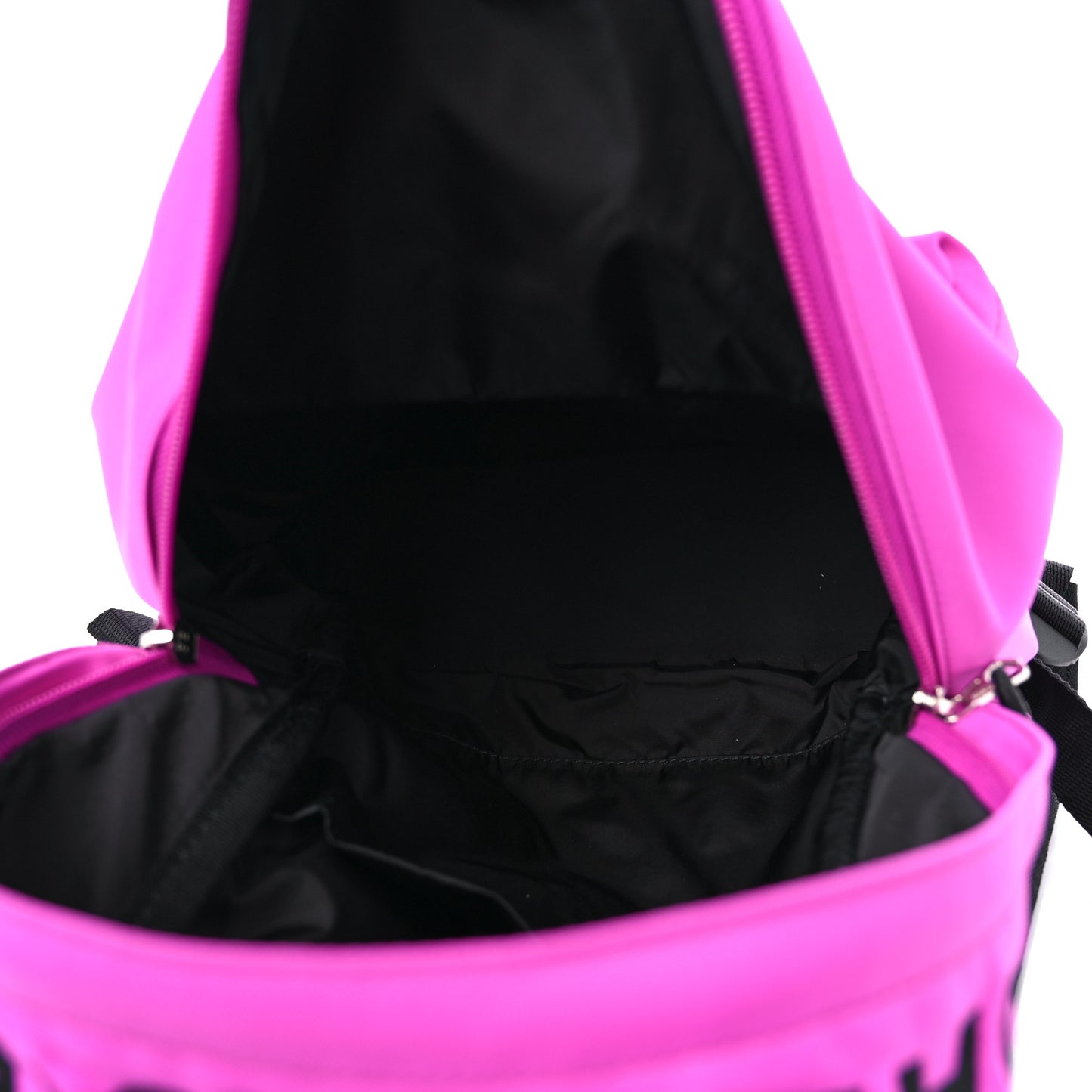 Sport Nylon Logo Embroidered S Wheel Backpack Fuchsia Black