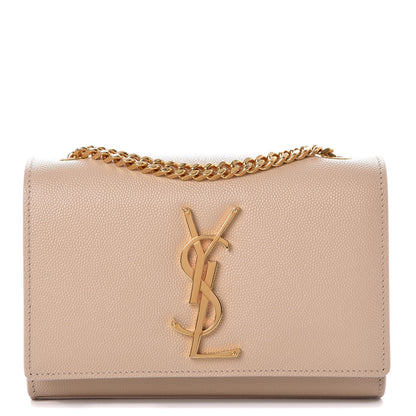 Saint Laurent Grain De Poudre Small Monogram Kate Satchel Nude Powder 1 of 7