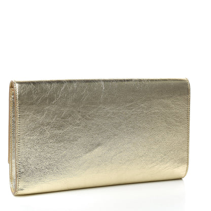 Saint Laurent Metallic Calfskin Monogram Large Belle De Jour Clutch Gold 3 of 8