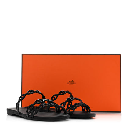 Hermes TPU Rivage Sandals 36 Black 9 of 9