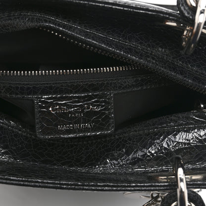 Christian Dior Ceramic Effect Deerskin Jeweled Swan Lady Dior Black 6 of 10