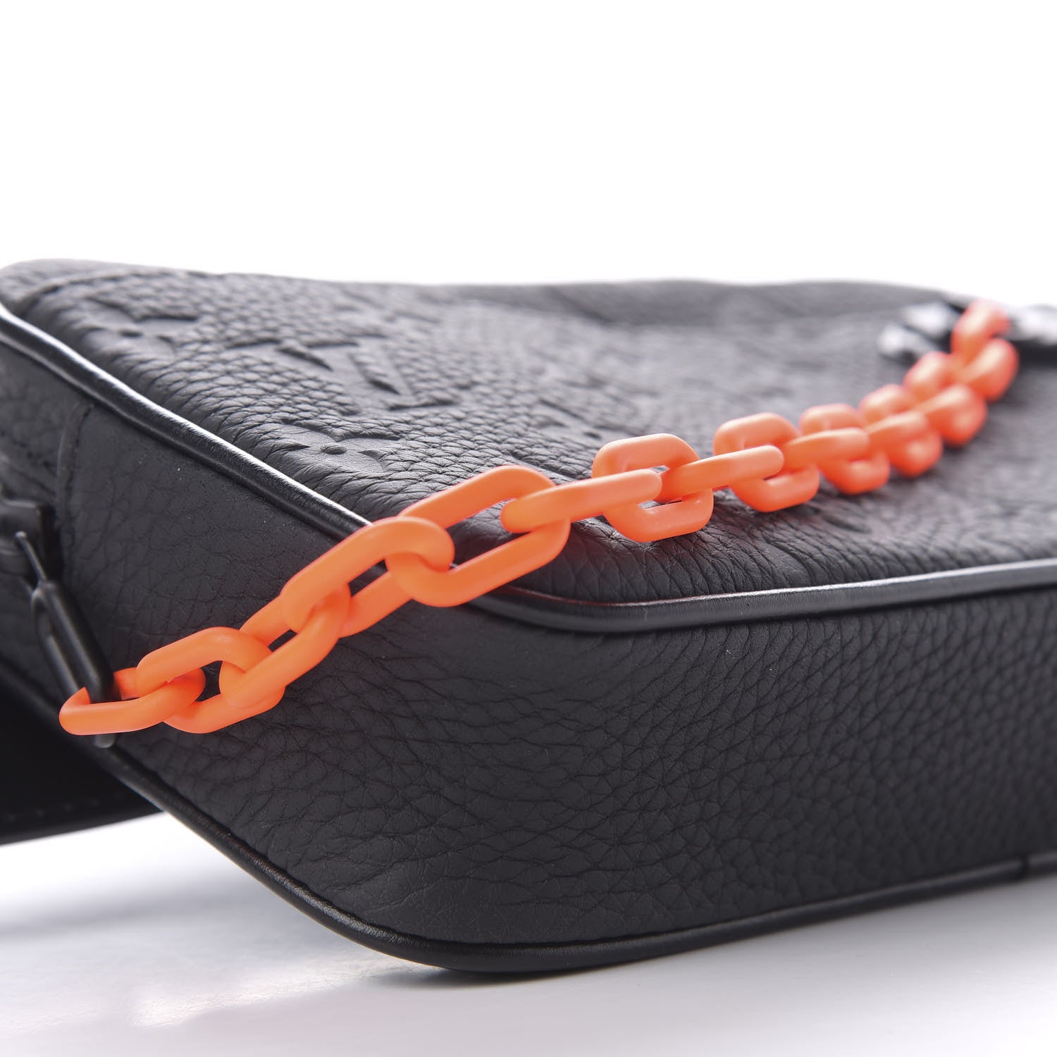 Louis Vuitton Taurillon Monogram Uniformes Solar Ray Soft Pochette Volga Belt Bag Black 7 of 9