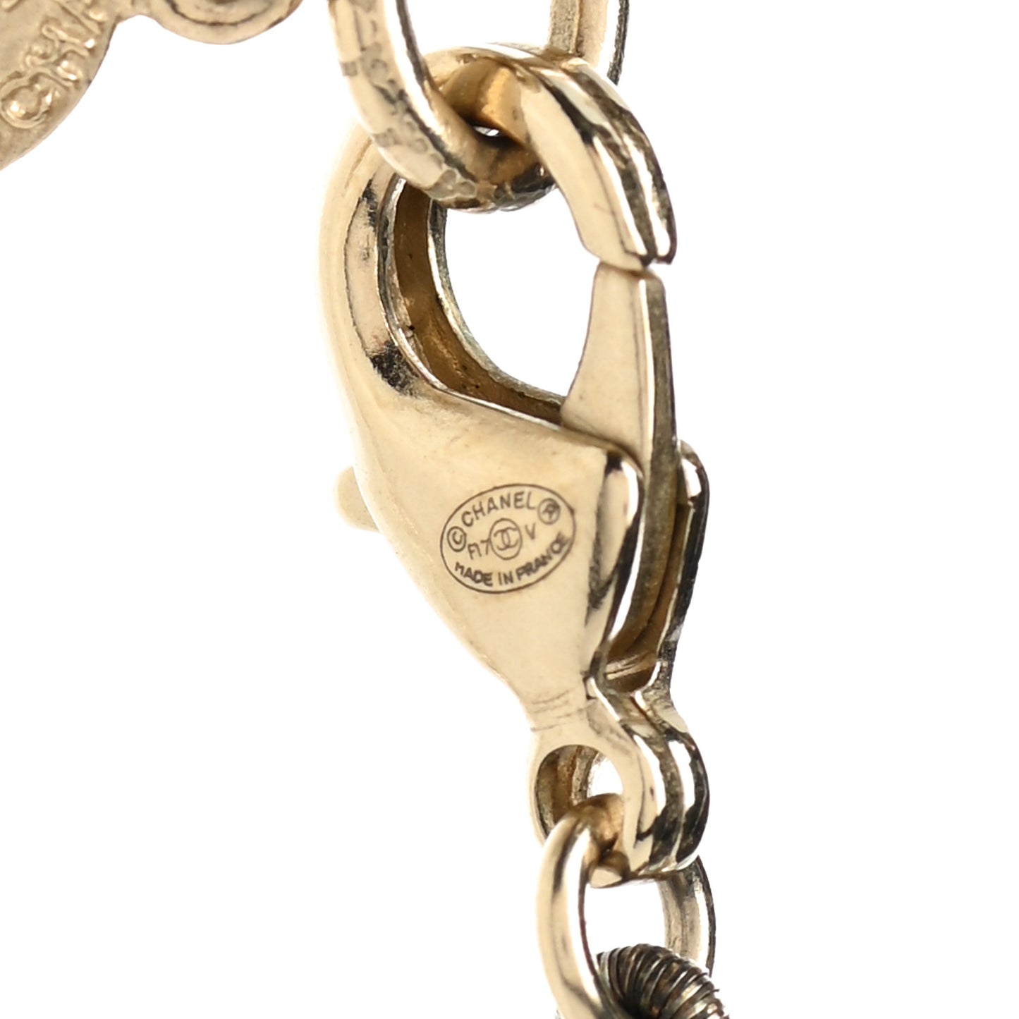 Pearl CC 100th Anniversary Necklace Light Gold