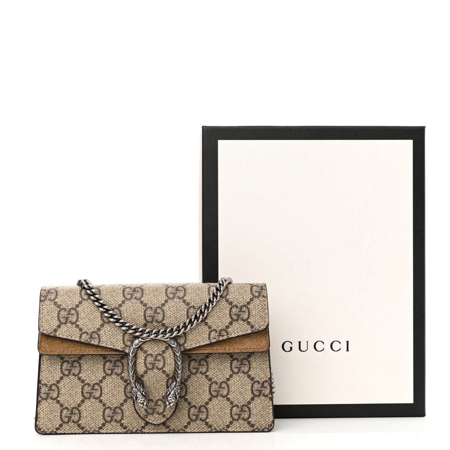GG Supreme Monogram Super Mini Dionysus Shoulder Bag Taupe