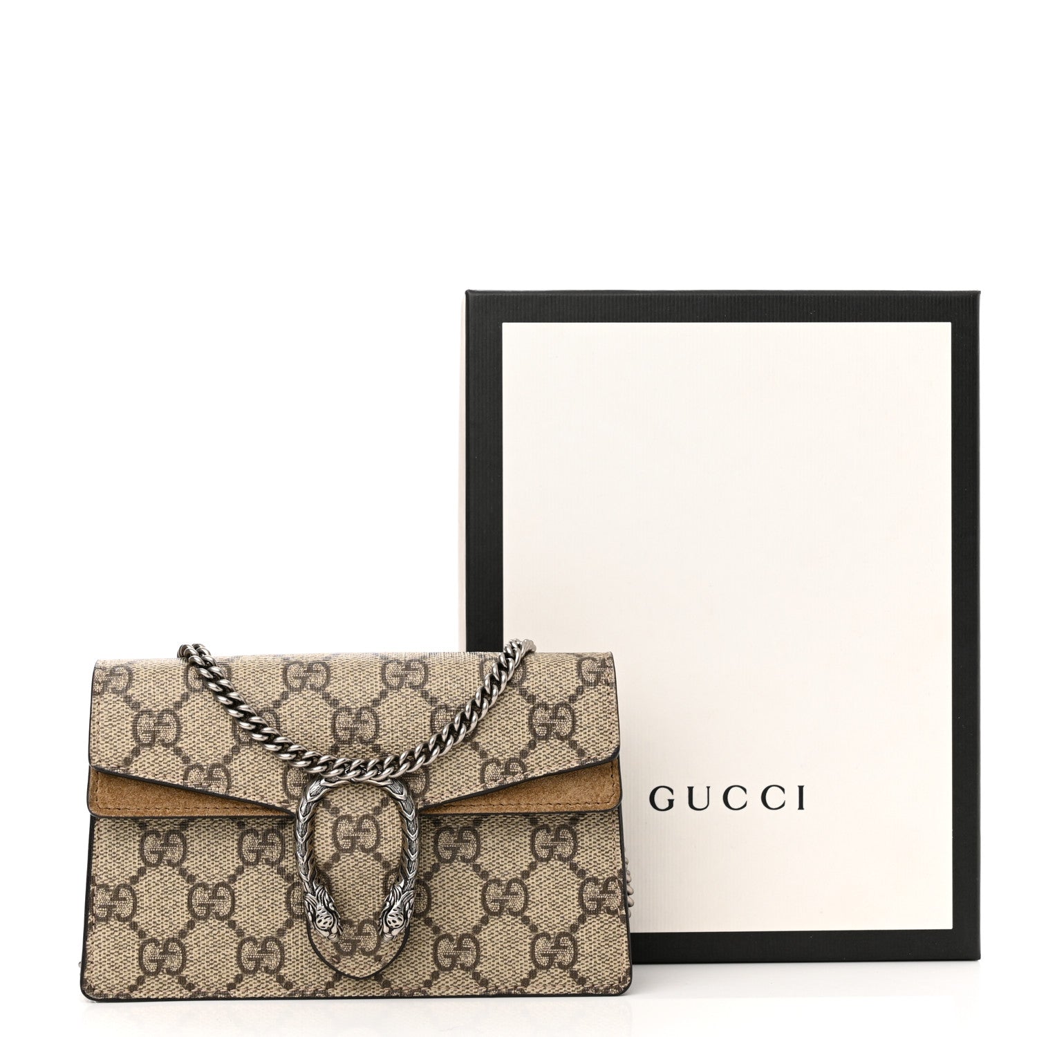 Gucci GG Supreme Monogram Super Mini Dionysus Shoulder Bag Taupe 10 of 10