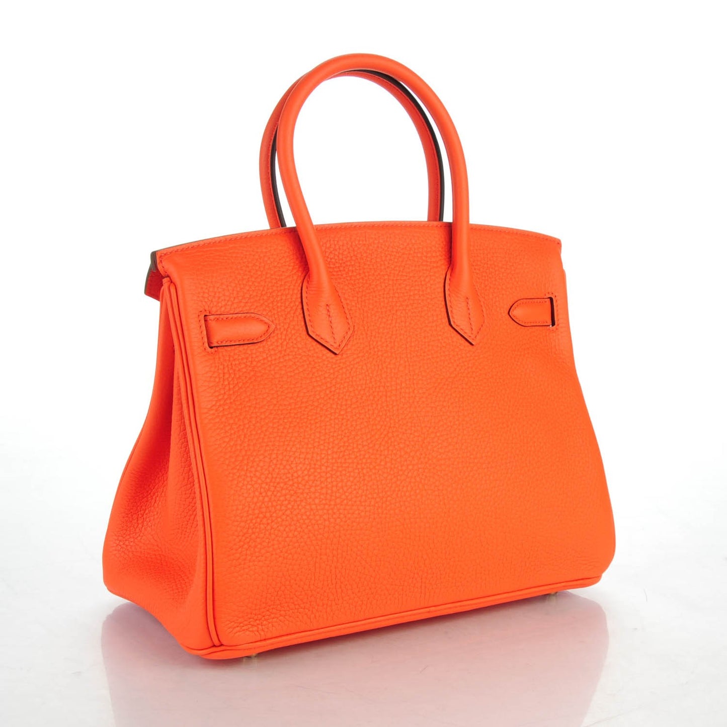 Taurillon Clemence Birkin 30 Orange Poppy