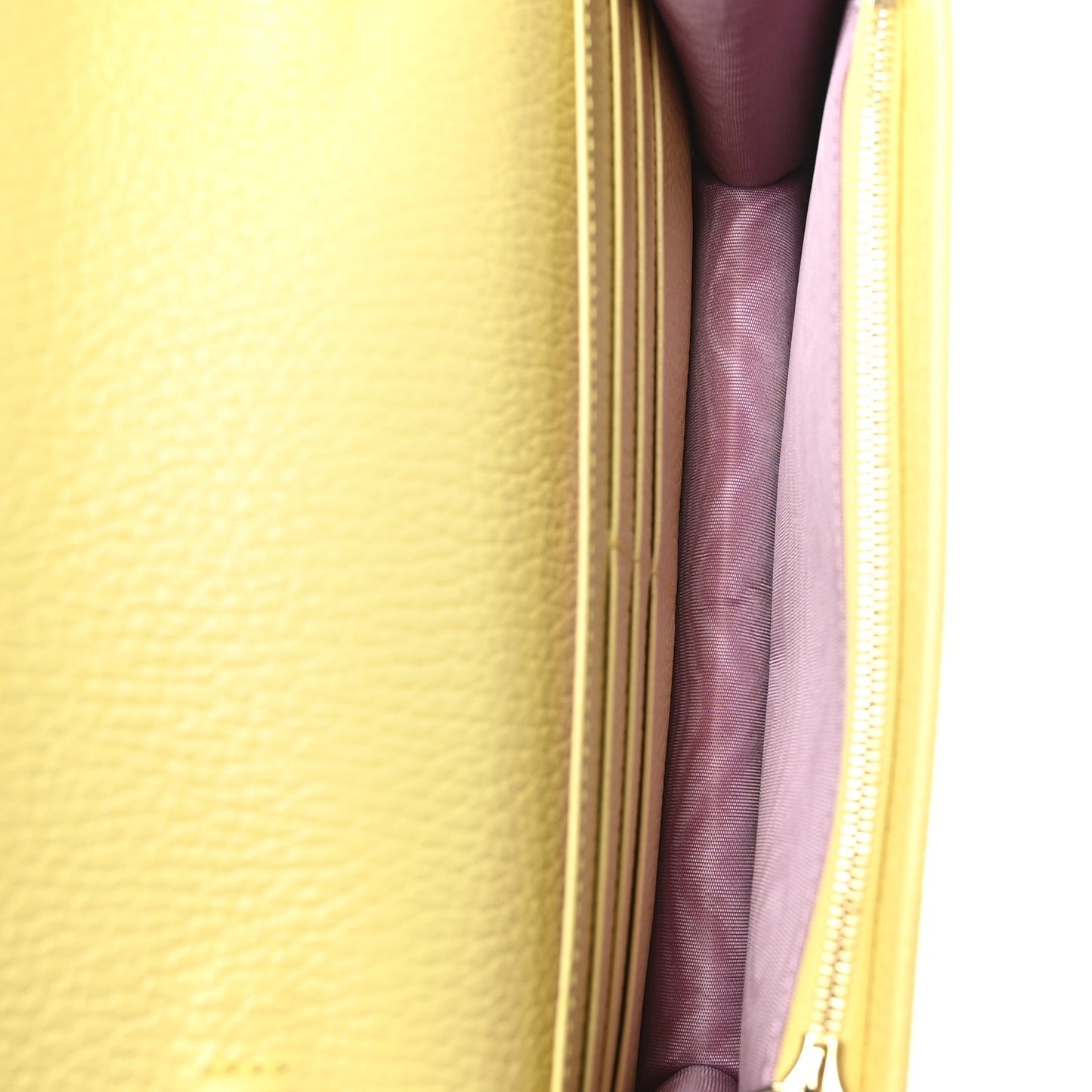 Dollar Calfskin Mini GG Marmont Chain Wallet Taupe Light Yellow