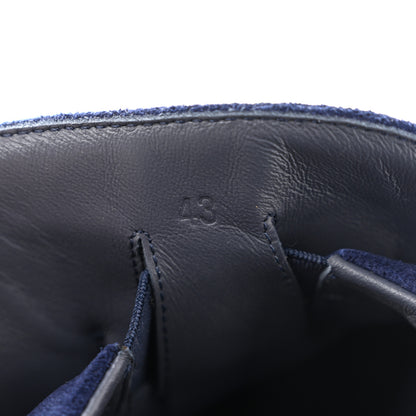 Hermes Suede Calfskin Mens Like Loafers 43 Marine 9 of 10