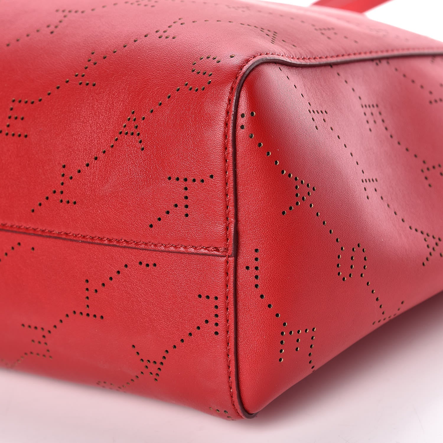 Stella McCartney Eco Alter Nappa Perforated Logo Tote Red 11 of 14