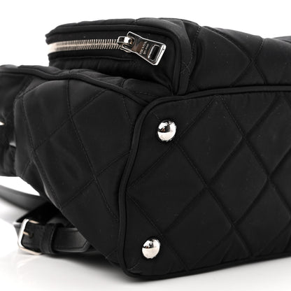 Prada Nylon Tessuto Impuntu Quilted Backpack Black 9 of 10