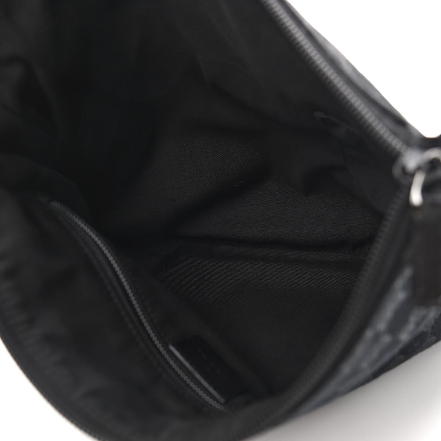 Monogram Calfskin Perforated Medium Flat Messenger Bag Black