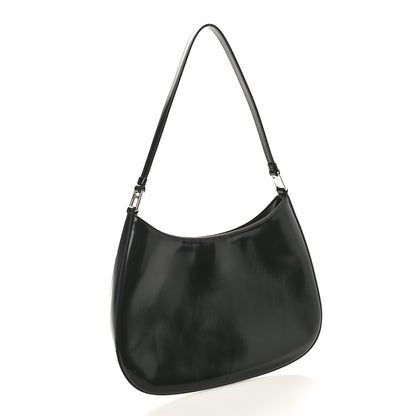 Prada Spazzolato Cleo Shoulder Bag Black 3 of 9