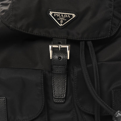 Prada Tessuto Nylon Saffiano Medium Backpack Black 8 of 10