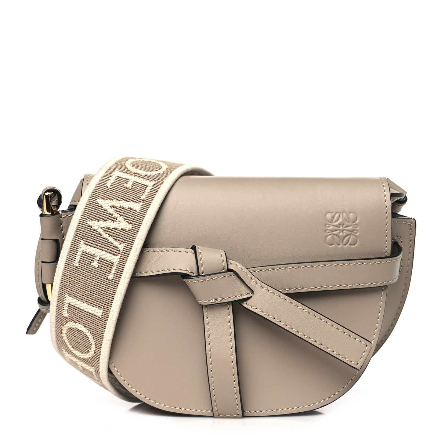 Calfskin Jacquard Mini Gate Dual Bag Sand