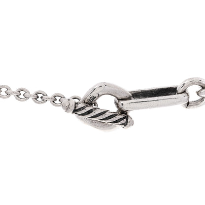 David Yurman Sterling Silver 18K Yellow Gold Baroque Pearl Long Figaro Chain Necklace 4 of 5