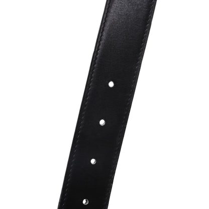 Hermes Box Togo 32mm H Belt 80 Black Ciel 3 of 5