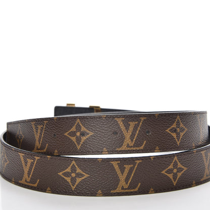Louis Vuitton Calfskin Monogram 30mm LV Initiales Reversible Belt 90 36 Black 4 of 6