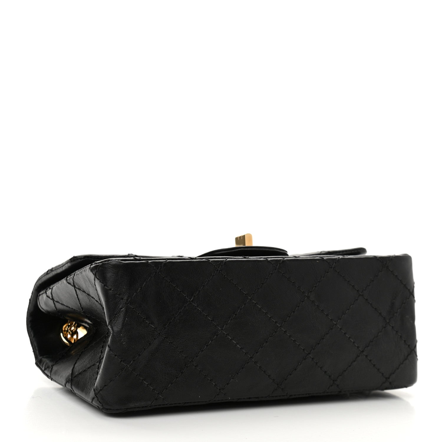 Chanel Aged Calfskin Quilted 2.55 Reissue Mini Flap Black 4 of 10