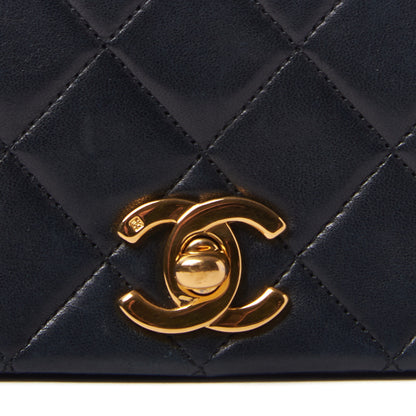 Chanel Lambskin Quilted Small Single Flap Bag Navy 6 of 10