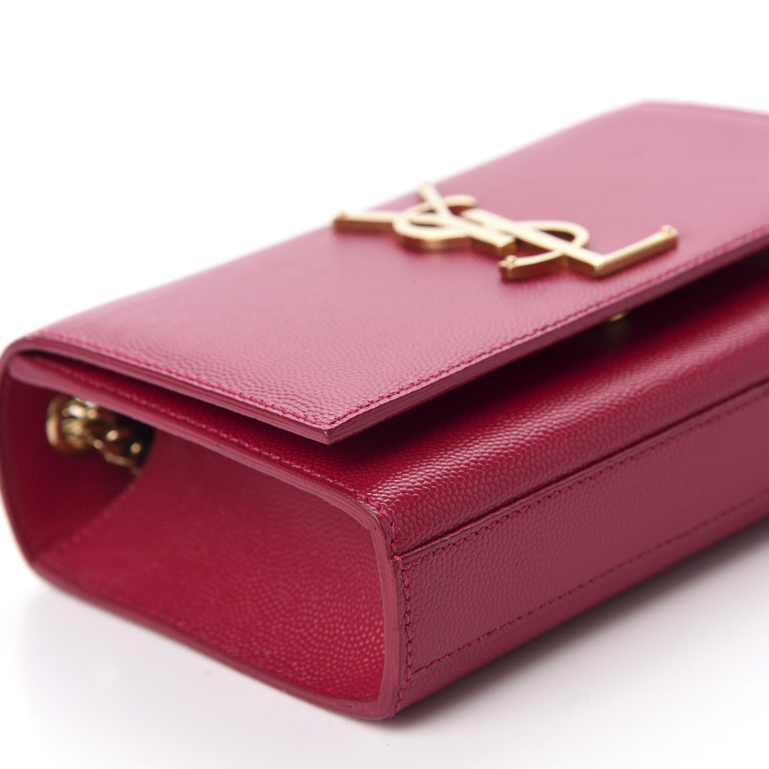 Saint Laurent Grain De Poudre Small Monogram Kate Satchel Bubblegum 6 of 11