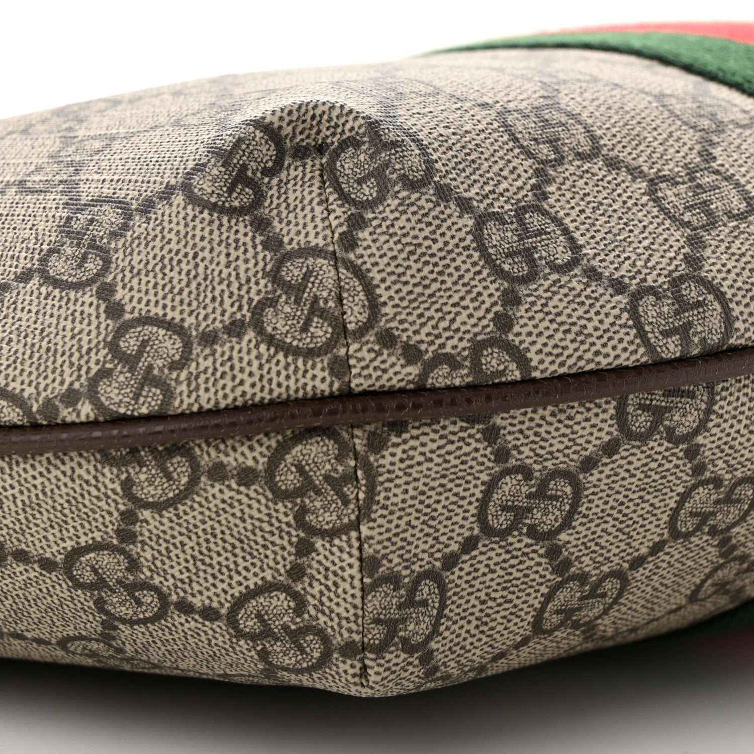 Gucci GG Supreme Monogram Web Small Ophidia Half Moon Hobo Brown 9 of 10