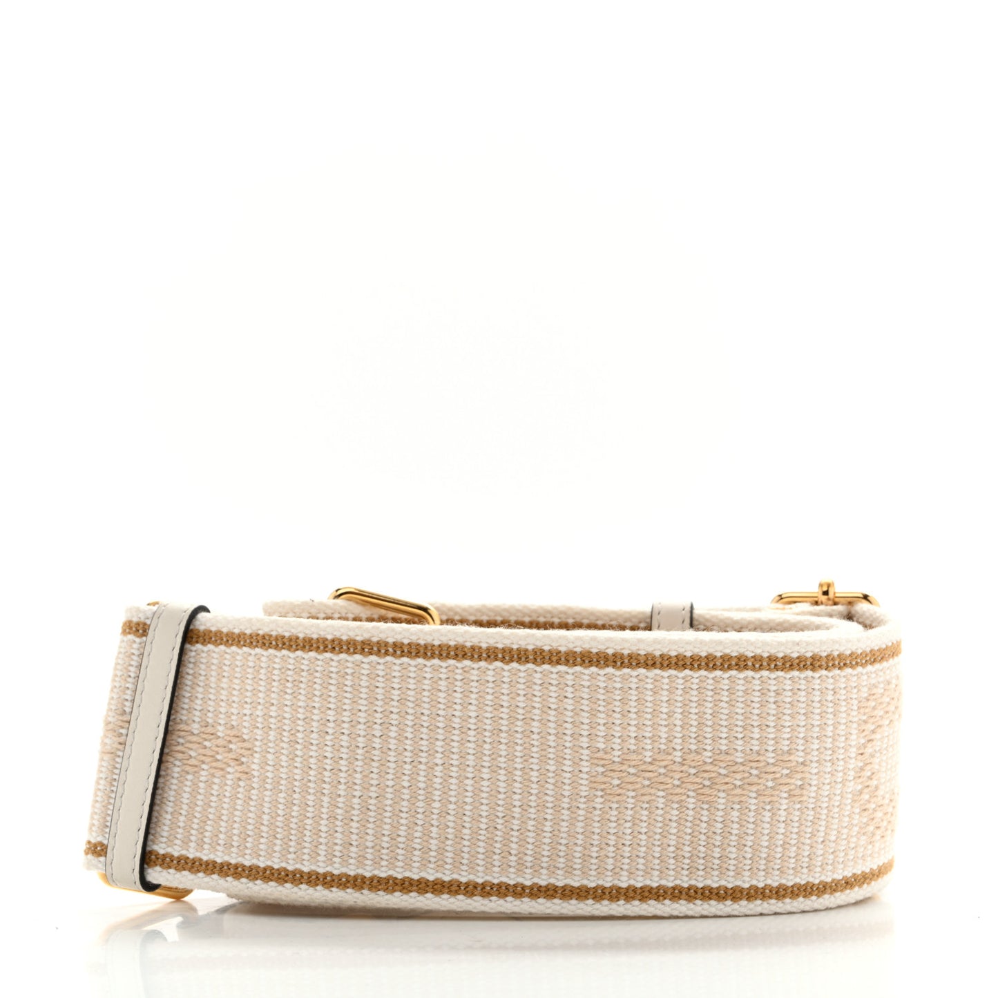 Cannete Ribbon Poly Vitello Century Logo Adjustable Strap You White Garza Ecru