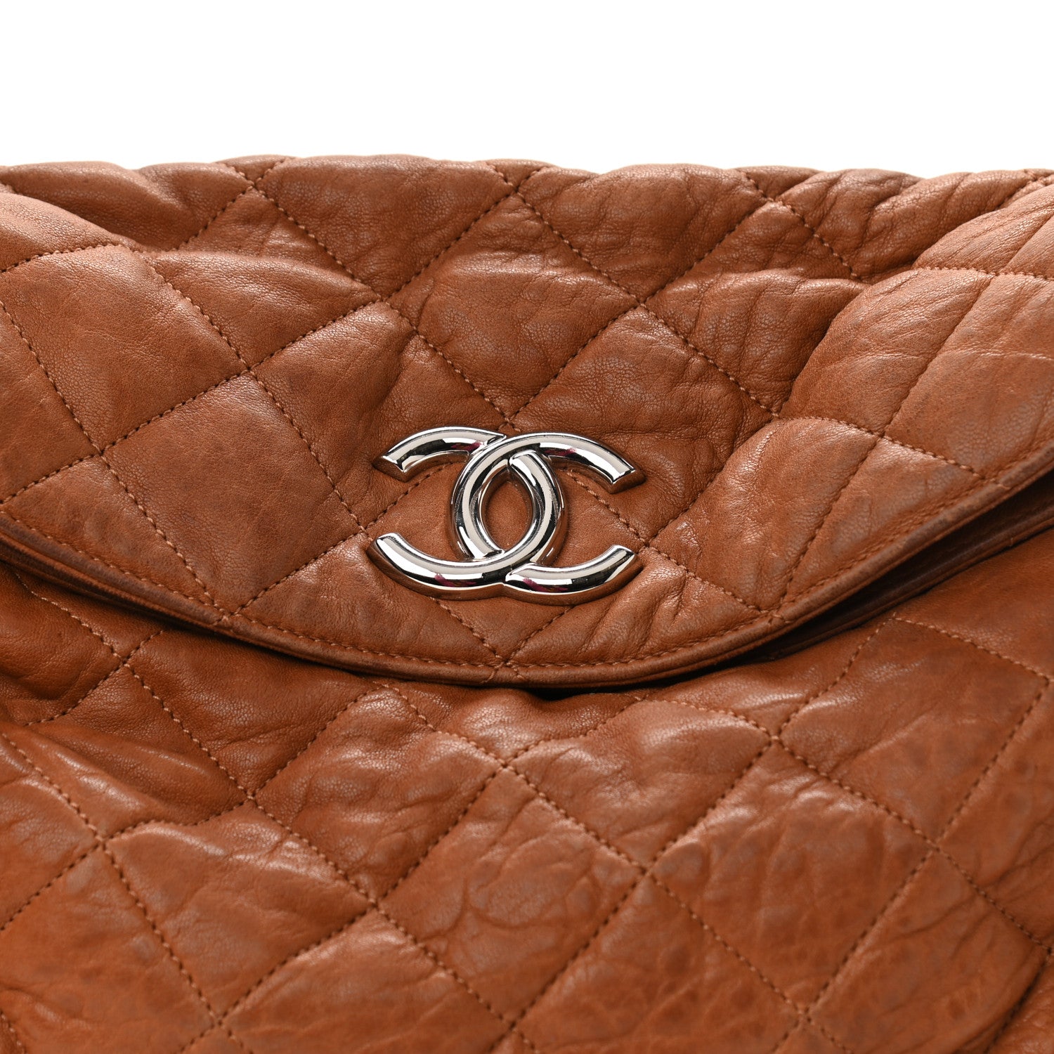 Chanel Washed Lambskin Chain Around Hobo Beige 7 of 12