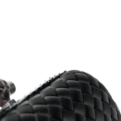Bottega Veneta Satin Intreccio Impero Ayers Knot Clutch Black 10 of 12