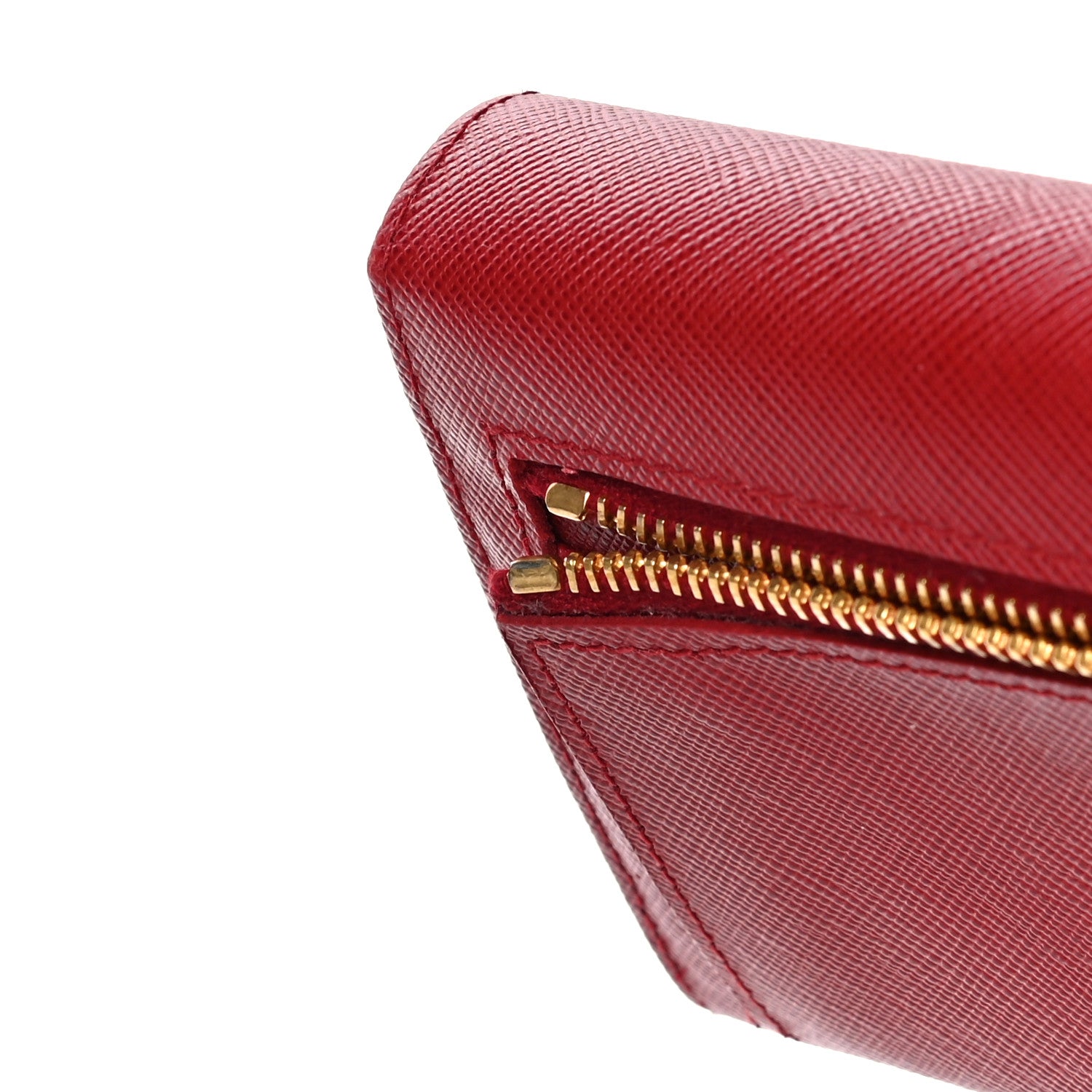 Prada Saffiano Bi-Color Metal Continental Flap Wallet Fuoco Papaya 11 of 17