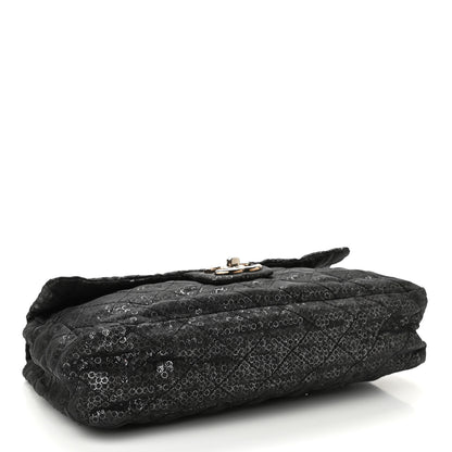 Chanel Hidden Sequin Maxi Flap Black 3 of 11
