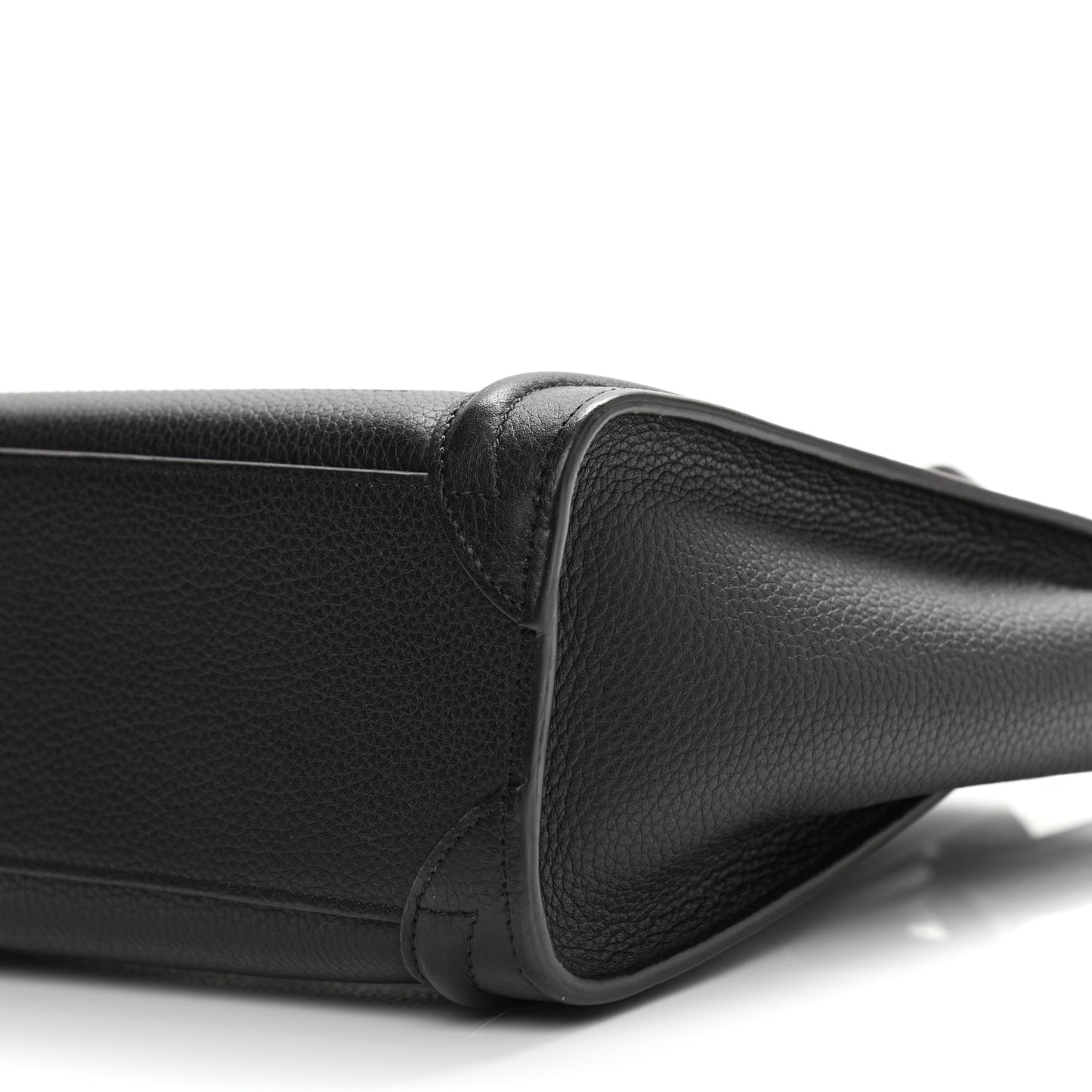 Drummed Calfskin Nano Luggage Black