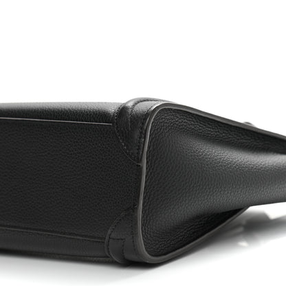 Celine Drummed Calfskin Nano Luggage Black 9 of 9