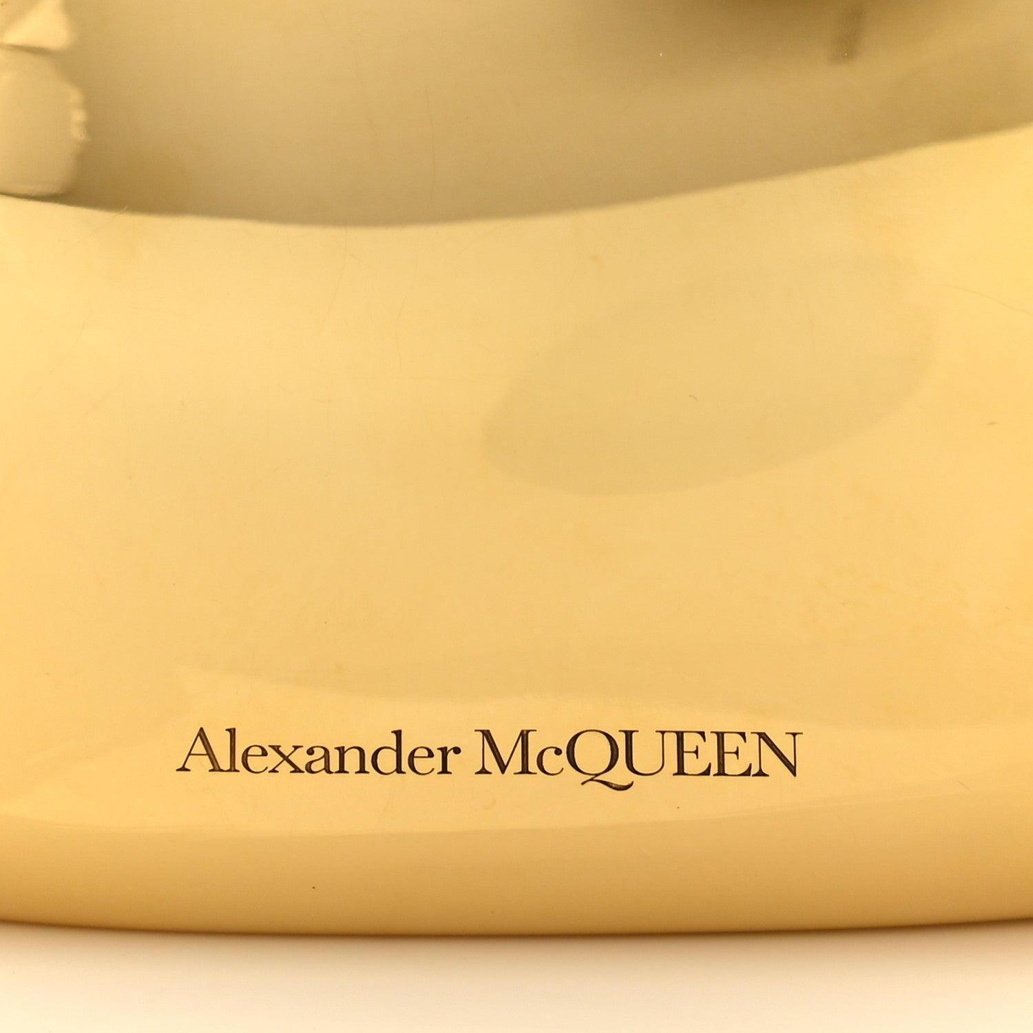 Alexander McQueen Metal Hard-Shell Pebble Clutch Bag Gold 6 of 7