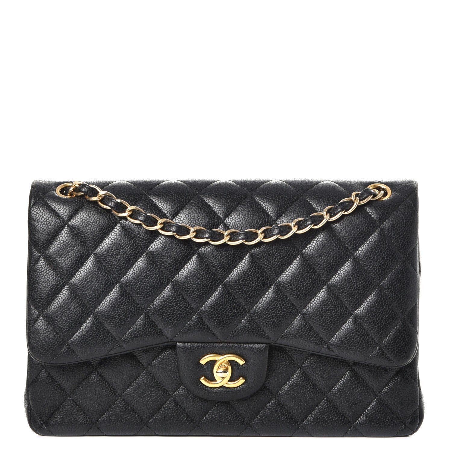 Chanel Caviar Quilted Jumbo Double Flap Black 1 of 8