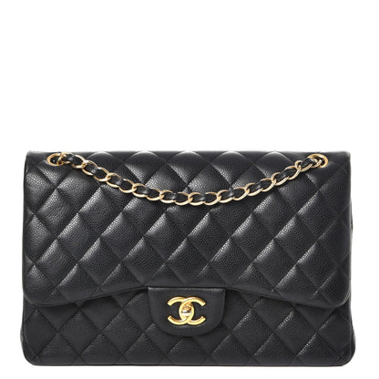 Chanel Caviar Quilted Jumbo Double Flap Black 1 of 8