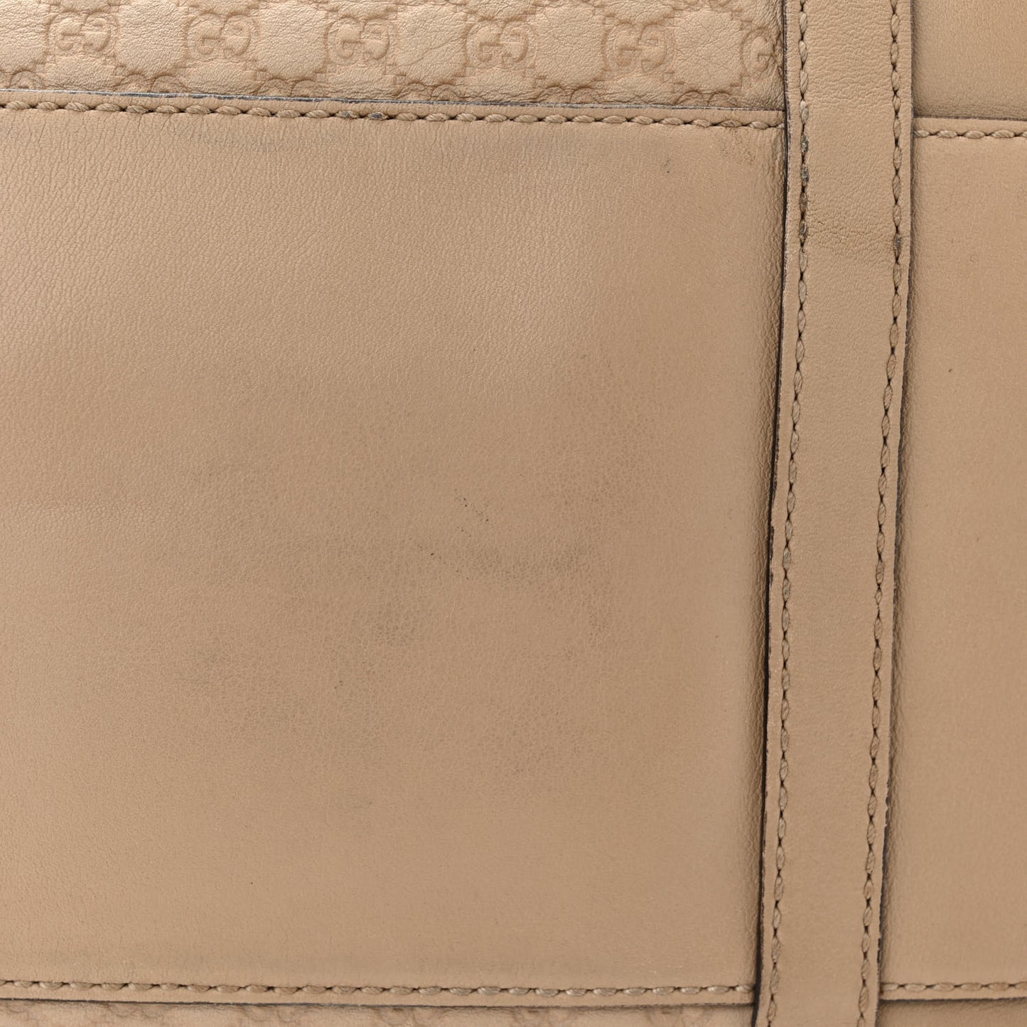 Calfskin Microguccissima Medium Nice Top Handle Dome Bag Beige