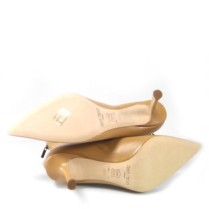 Jimmy Choo Leather Ankle Boots 38.5 Beige 4 of 6