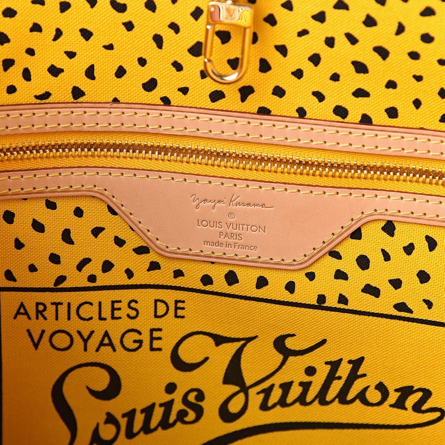 Louis Vuitton Monogram Kusama Waves Neverfull MM Yellow 6 of 10