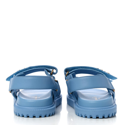 Christian Dior Lambskin Dioract 10mm Sandals 36 Cornflower 6 of 8