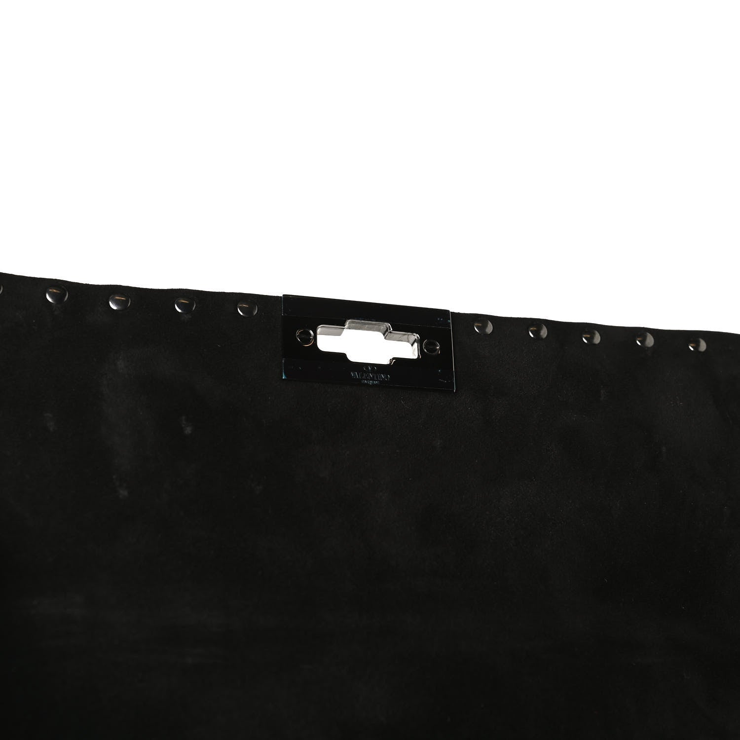 Valentino Garavani Craquele Nappa Medium Rockstud Spike Shoulder Bag Black 8 of 12