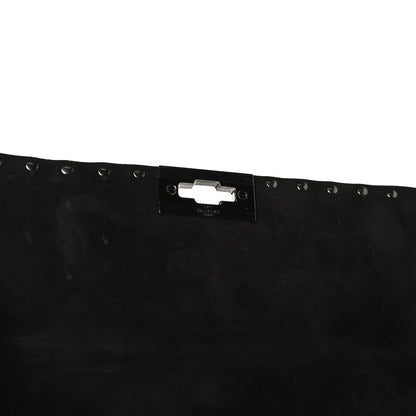 Valentino Garavani Craquele Nappa Medium Rockstud Spike Shoulder Bag Black 8 of 12