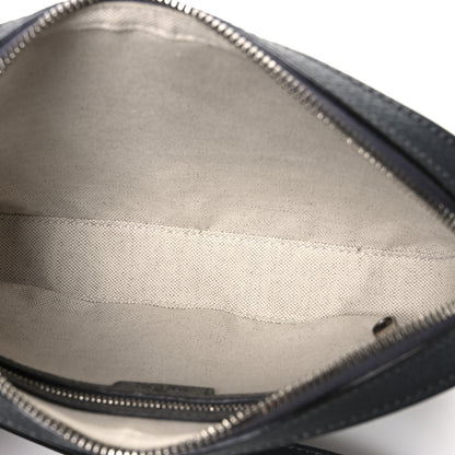 Gucci GG Supreme Monogram Textured Dollar Calfskin Web Ophidia Wristlet Shoulder Bag Grey Black Graphite Grey Grey Black Graphite Grey 5 of 10