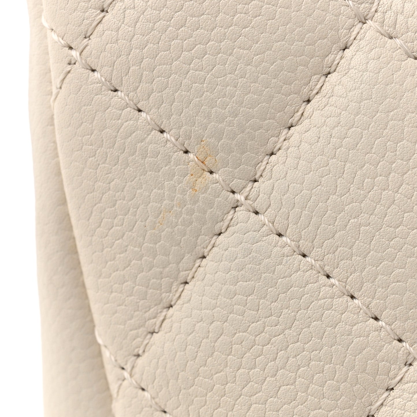 Caviar Quilted Grand Shopping Tote GST White