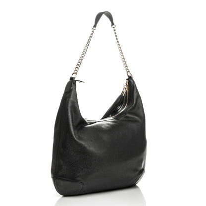 Gucci Pebbled Calfskin Medium Soho Chain Hobo Black 3 of 8