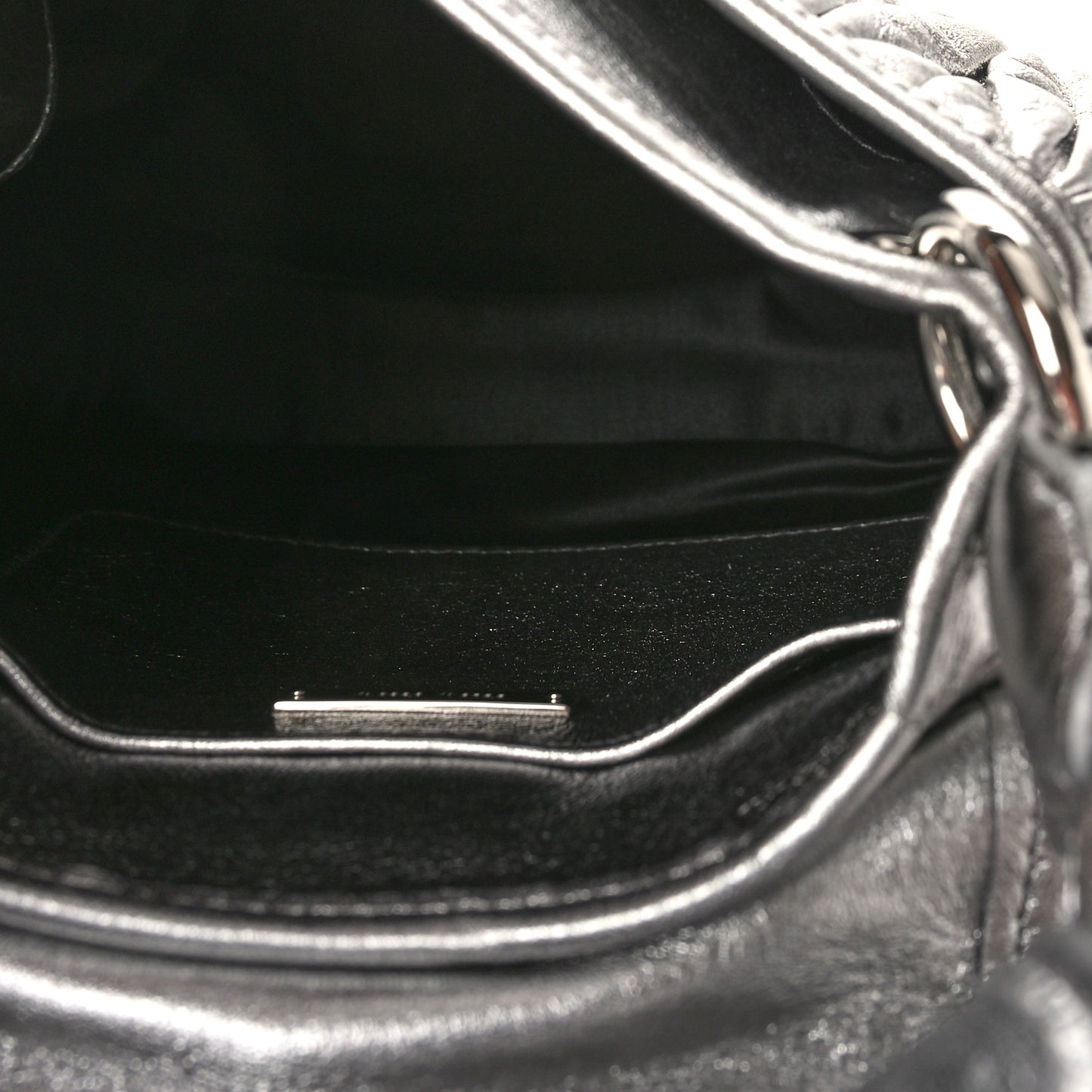 Nappa Matelasse Crystal Embellished Top Handle Satchel Cromo