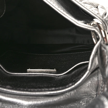 Miu Miu Nappa Matelasse Crystal Embellished Top Handle Satchel Cromo 5 of 8