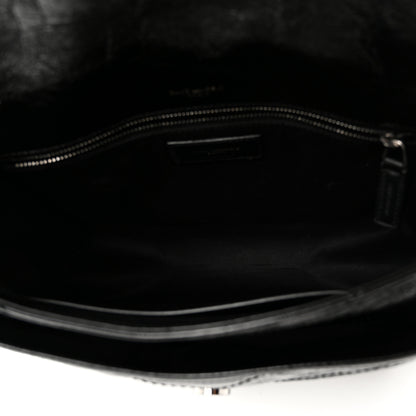 Saint Laurent Crinkled Calfskin Matelasse Monogram Medium Niki Chain Satchel Black 5 of 10